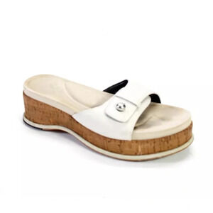 Rag & Bone Women's Leather Platform Peep Toe Buckle Sandals White